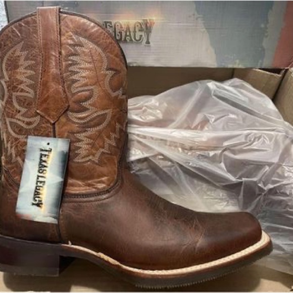 Texas Legacy Mens Leather Boots - Picture 1 of 3